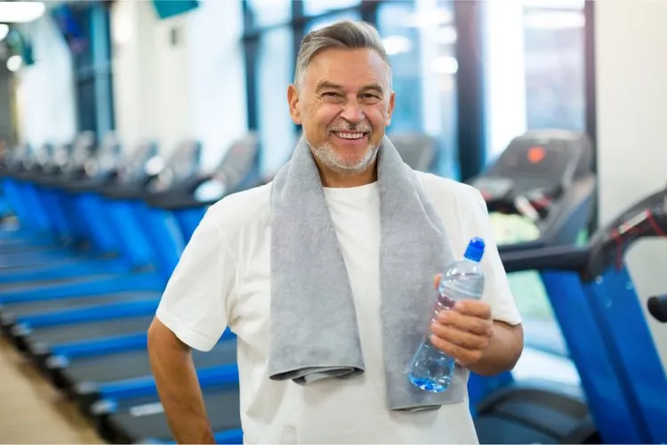 Health-conscious man staying active — private health screening available in Kingston and Crawley